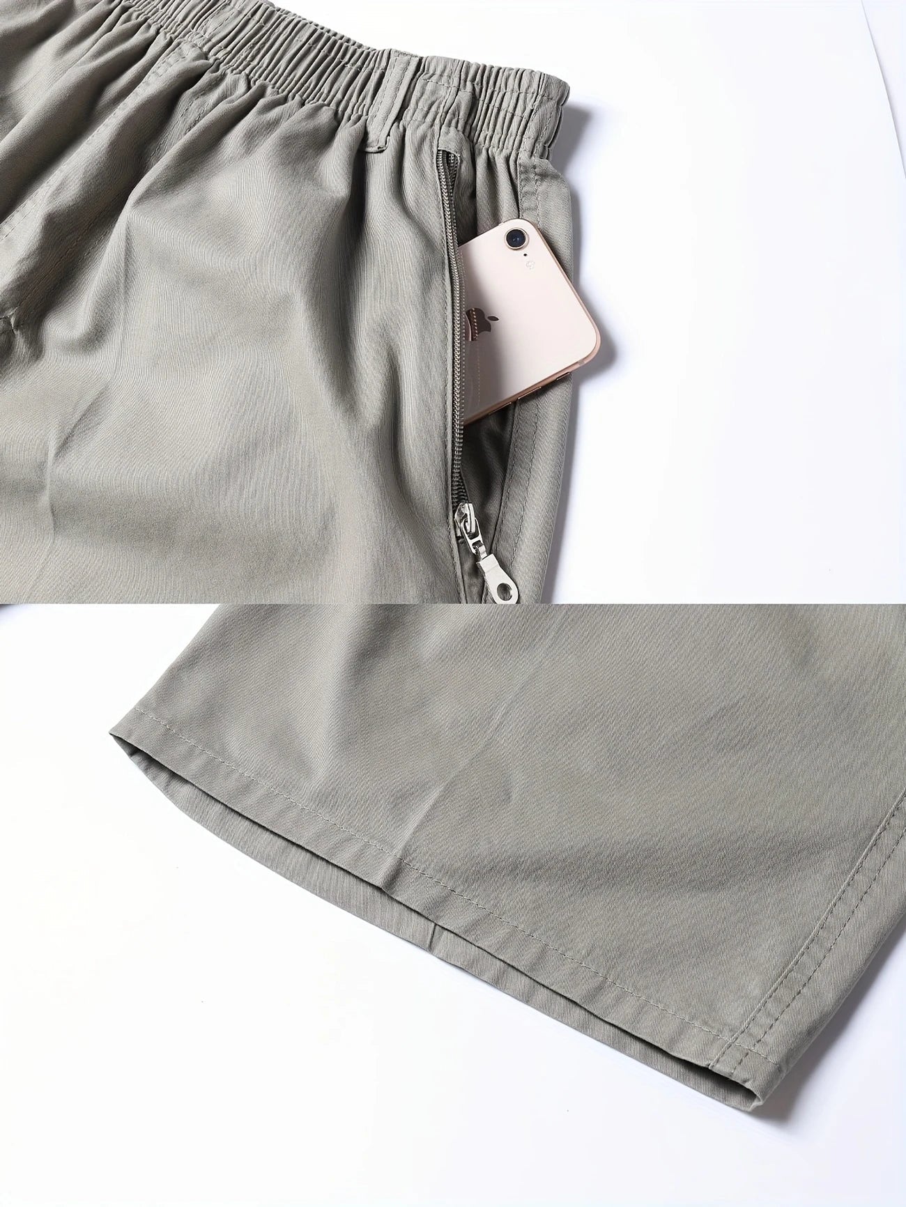 Pantaloni cargo corti leggeri con tasche