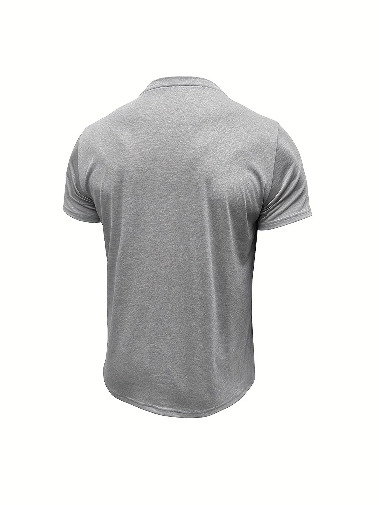 T-shirt elegante con colletto rotondo e tasca
