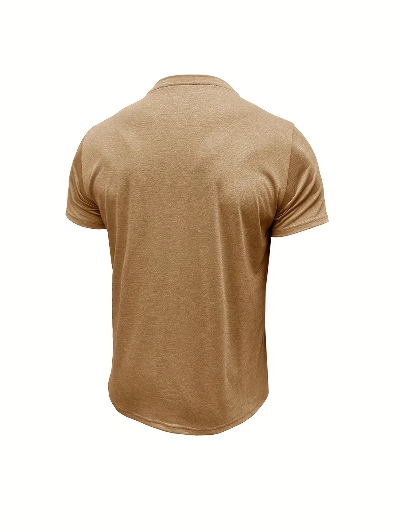 T-shirt elegante con colletto rotondo e tasca