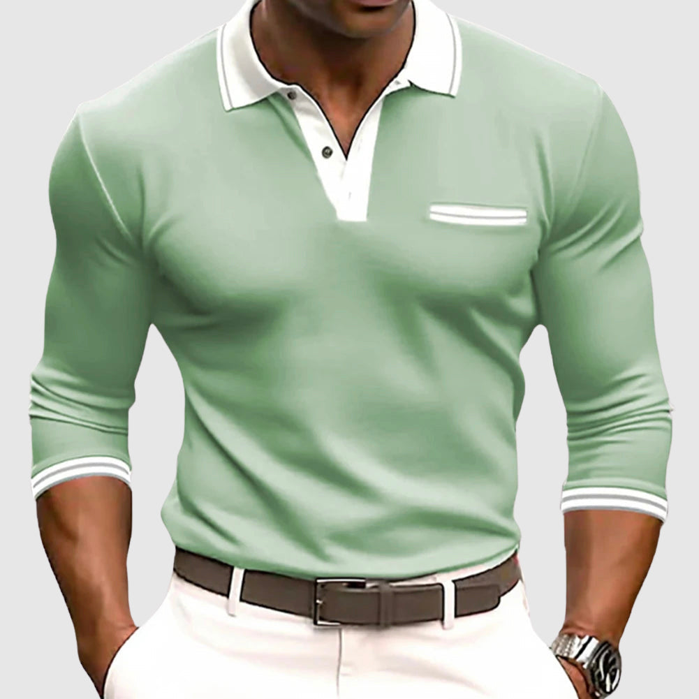 Camicia con dettagli eleganti a contrasto
