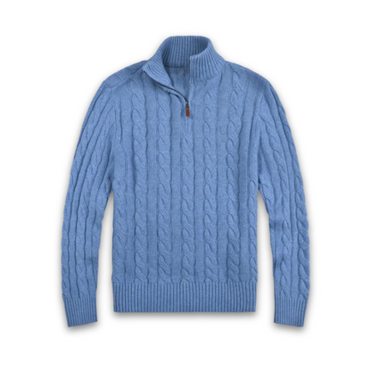 Pullover con mezza zip