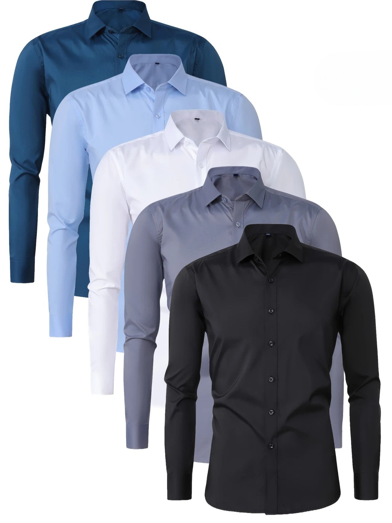 Elegante camicia a maniche lunghe con bottoni