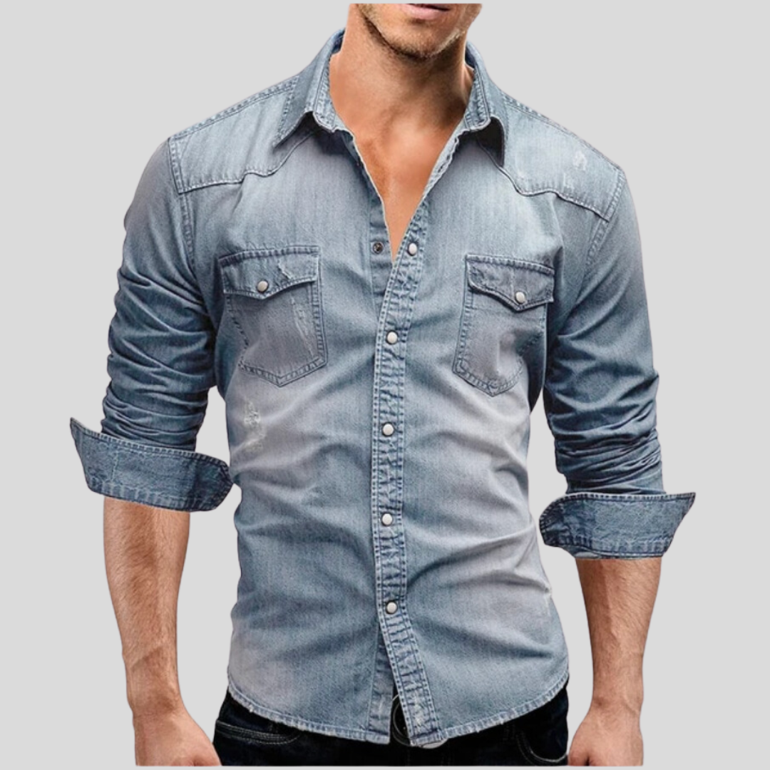 Camicia in denim dallo stile moderno