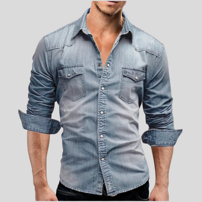 Camicia in denim dallo stile moderno