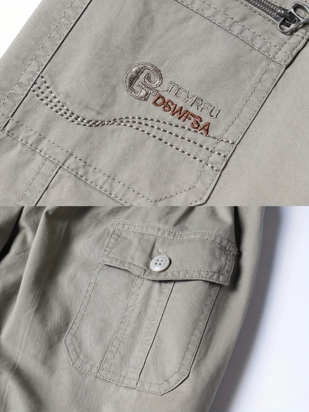 Pantaloni cargo corti leggeri con tasche