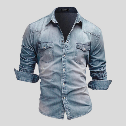 Camicia in denim dallo stile moderno