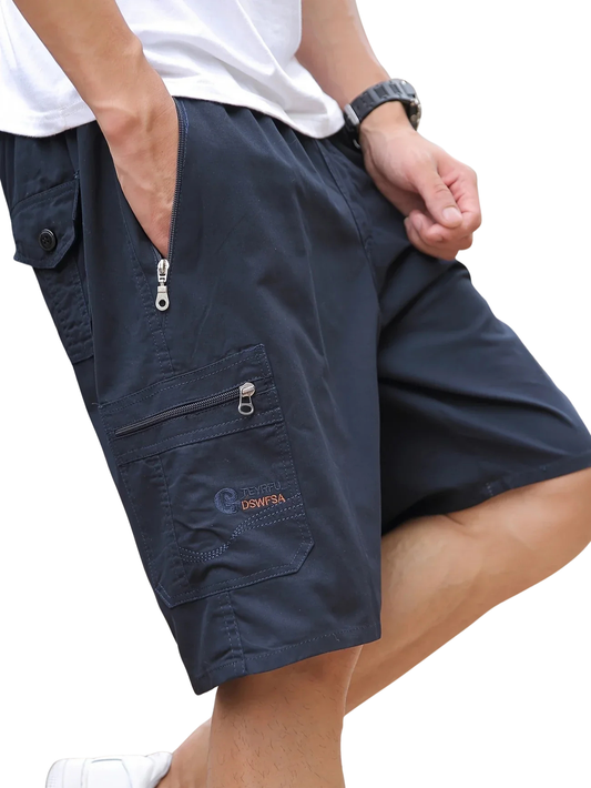 Pantaloni cargo corti leggeri con tasche