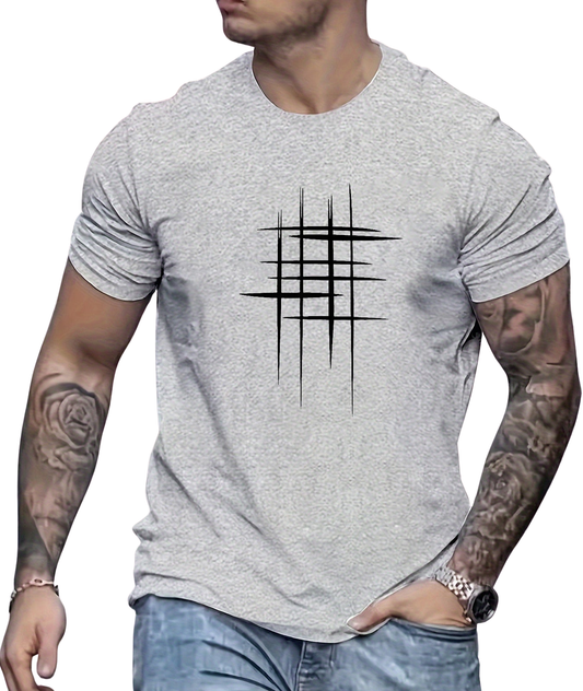 T-shirt elegante a manica corta con stampa grafica