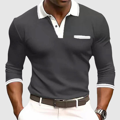 Camicia con dettagli eleganti a contrasto