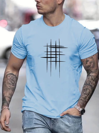 T-shirt elegante a manica corta con stampa grafica