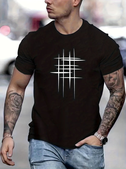T-shirt elegante a manica corta con stampa grafica
