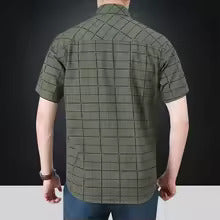 Camicia elegante a maniche corte a quadri