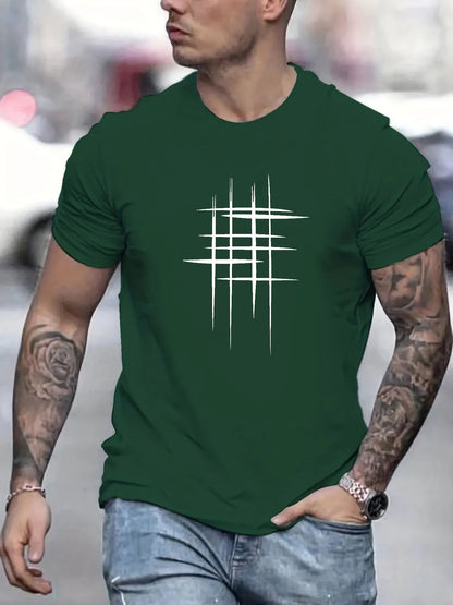 T-shirt elegante a manica corta con stampa grafica
