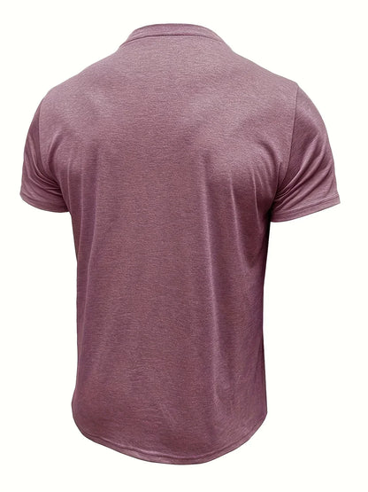 T-shirt elegante con colletto rotondo e tasca