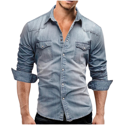 Camicia in denim dallo stile moderno