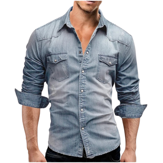 Camicia in denim dallo stile moderno
