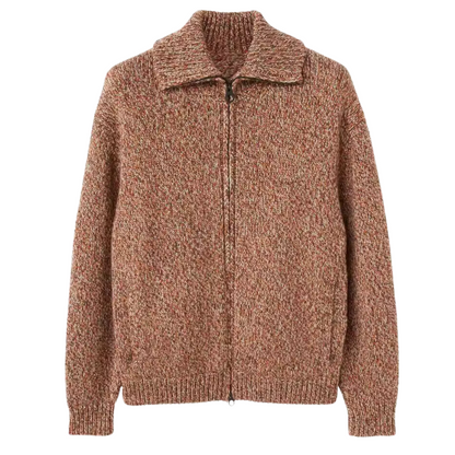 Bomber con zip in lana d’alpaca