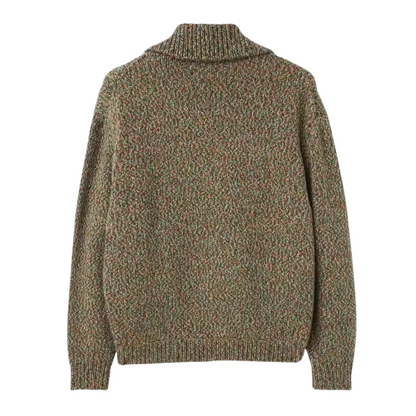 Bomber con zip in lana d’alpaca